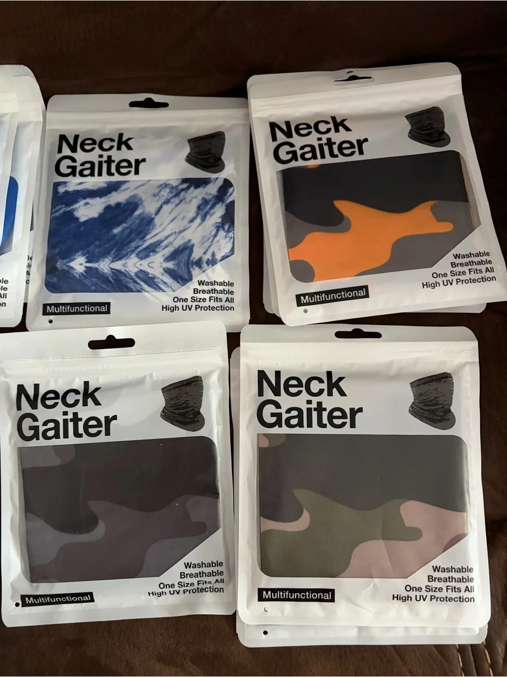 Neck Gaiter - NIP Assorted Colors (Red, Blue, White, Orange, Gray, Black, Green)